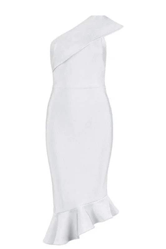 Avery Bandage Dress - Pearl White