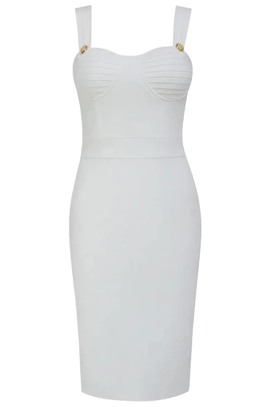 Kate Bandage Dress - Pearl White