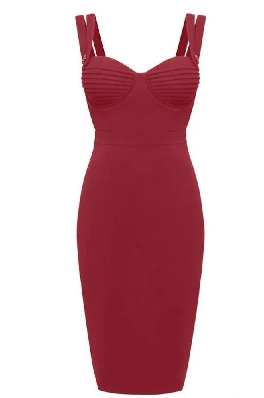 Kate Bandage Dress - Red Wine