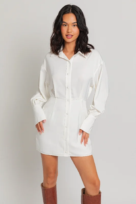 phoebe button down dress