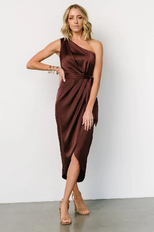 Celia One Shoulder Midi Dress | Clove