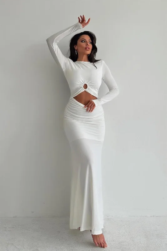 Cut Out Helene Dress White REF : 28376