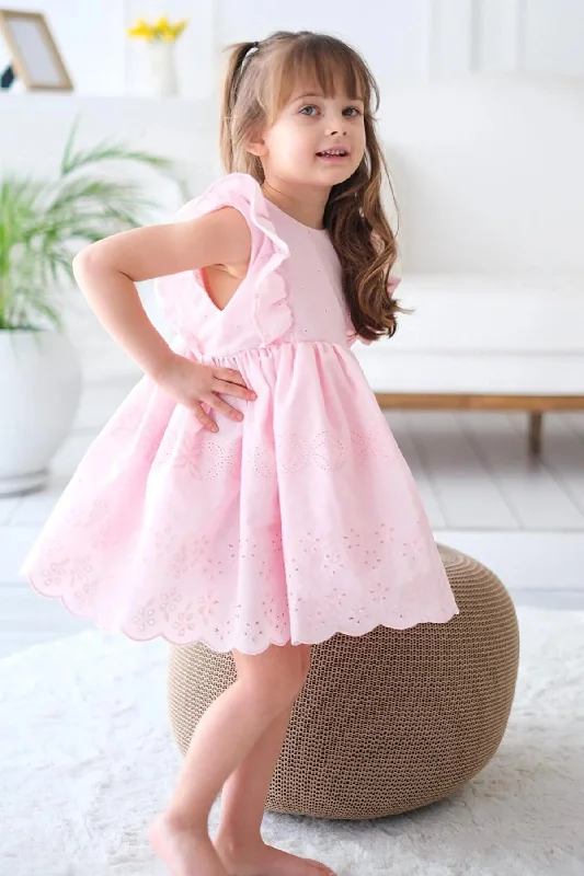 Frilly Helen Dress Embroidered New Season kids REF :  ADA9152-1