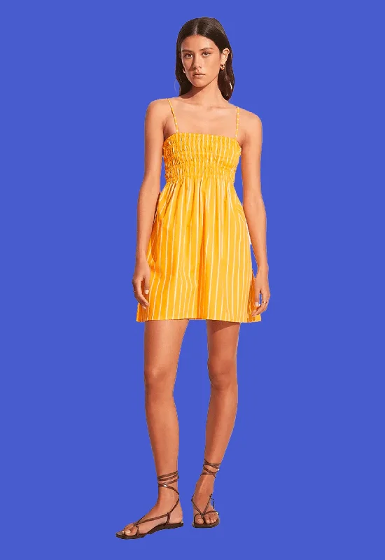 Josefine Mini Dress - Adia Stripe Print Citrus