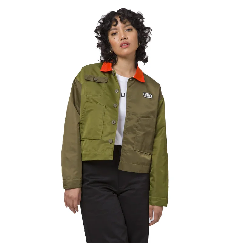 Huf - Womens Flight Crop Jacket Olive