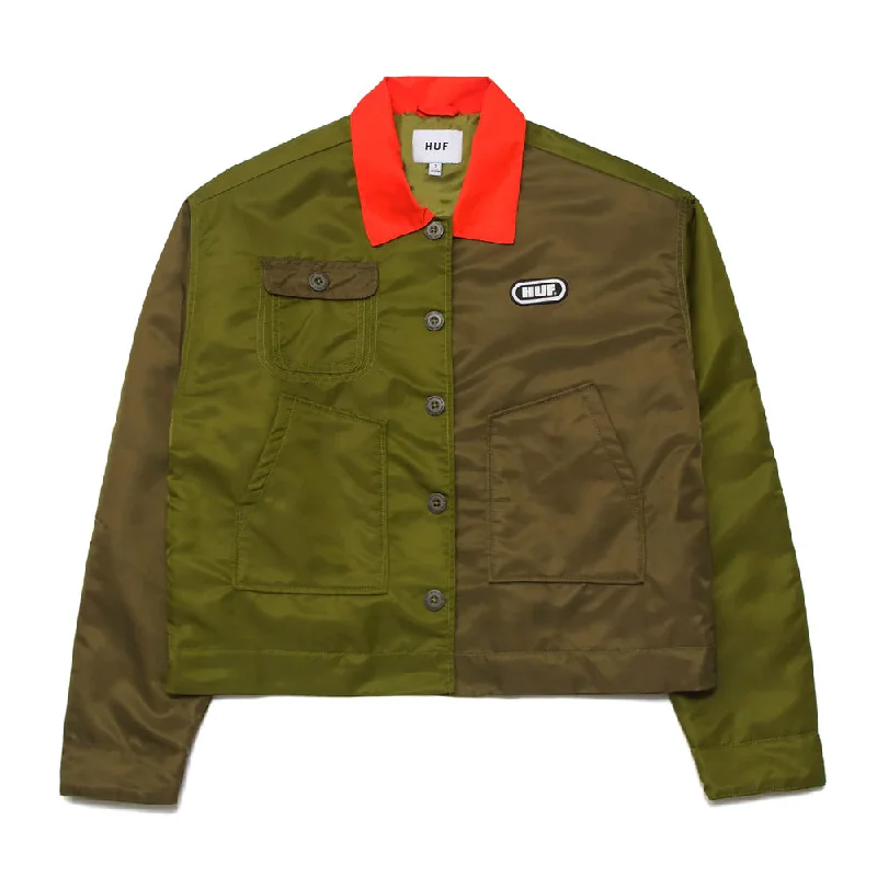 Huf - Womens Flight Crop Jacket Olive