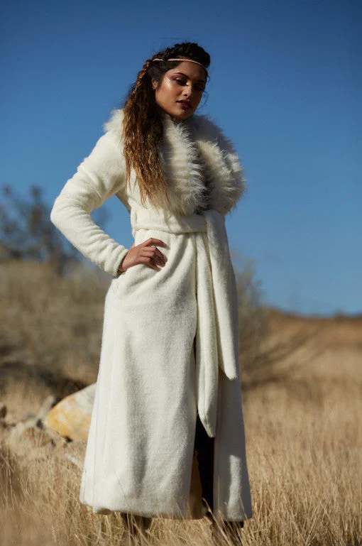 Women's Empress Coat in ""Ivory Raven""