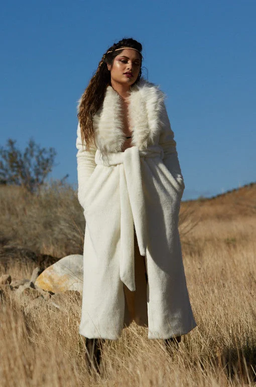 Women's Empress Coat in ""Ivory Raven""