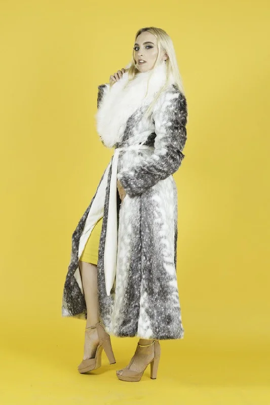 Women's Empress Coat in ""Snow Leopard""