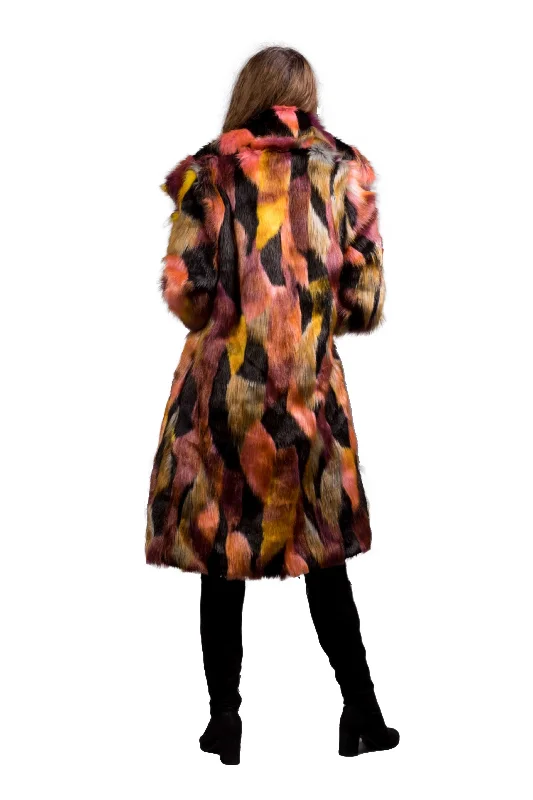 Women's Long Duchess Coat in ""Dark Acid""