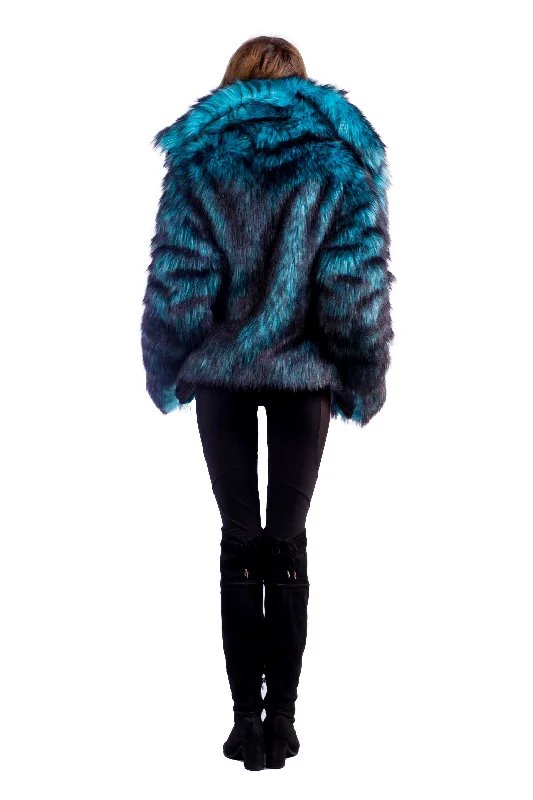 Women's Shorty Duke Coat in ""Teal Wolf""