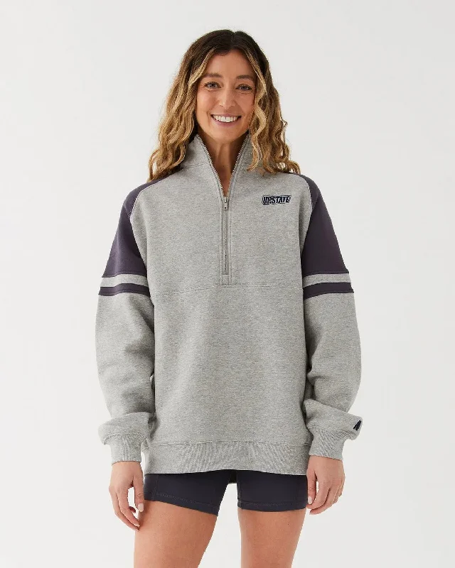 Vital Half Zip Pullover Crew - Grey Marle